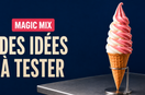 Illustration — Magic Mix : des idées à tester, avec un cornet de glace italienne rose et blanche
