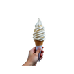Cone de glace italienne onctueuse au yogourt Nuage de Lait de Gelmix