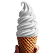 Mix à Glace Italienne sur Cône Gaufré Blanc d une Pureté immaculée