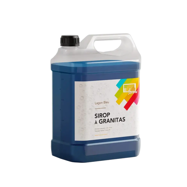 Sirop HD 5 Litres Granita Tropical Bleu Lagon - Qualité Professionnelle - Produit à Granita